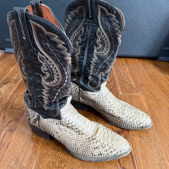 Dan Post Men's 10 D Python Snakeskin Western Cowboy Boots DPP3036 - Picture 4 of 5